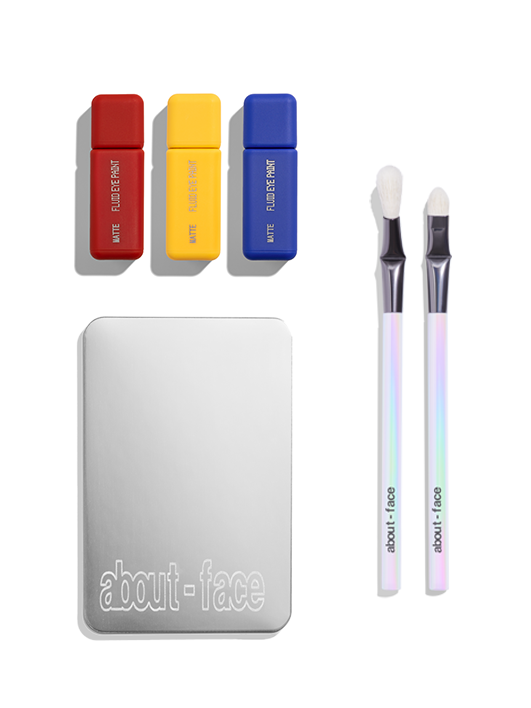 Professional Artist Paint Brushes & Palette Set with Primary Colors - Perfect for Oil, Acrylic & Watercolor Painting