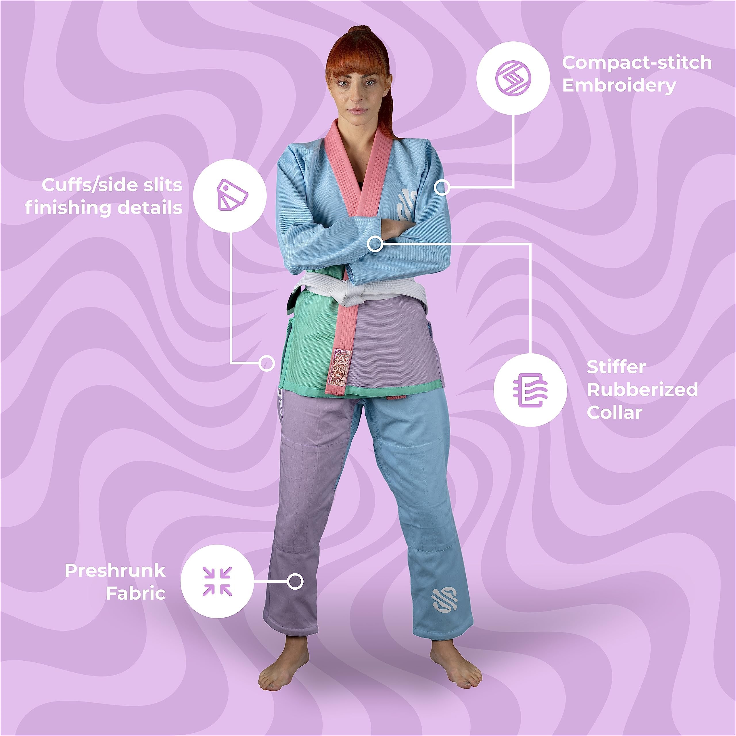 Premium Sanabul Easter Egg BJJ Gi for Women - Lightweight Brazilian Jiu Jitsu Uniform with Reinforced Stitching - Perfect for Training, Competitions & Grappling Classes