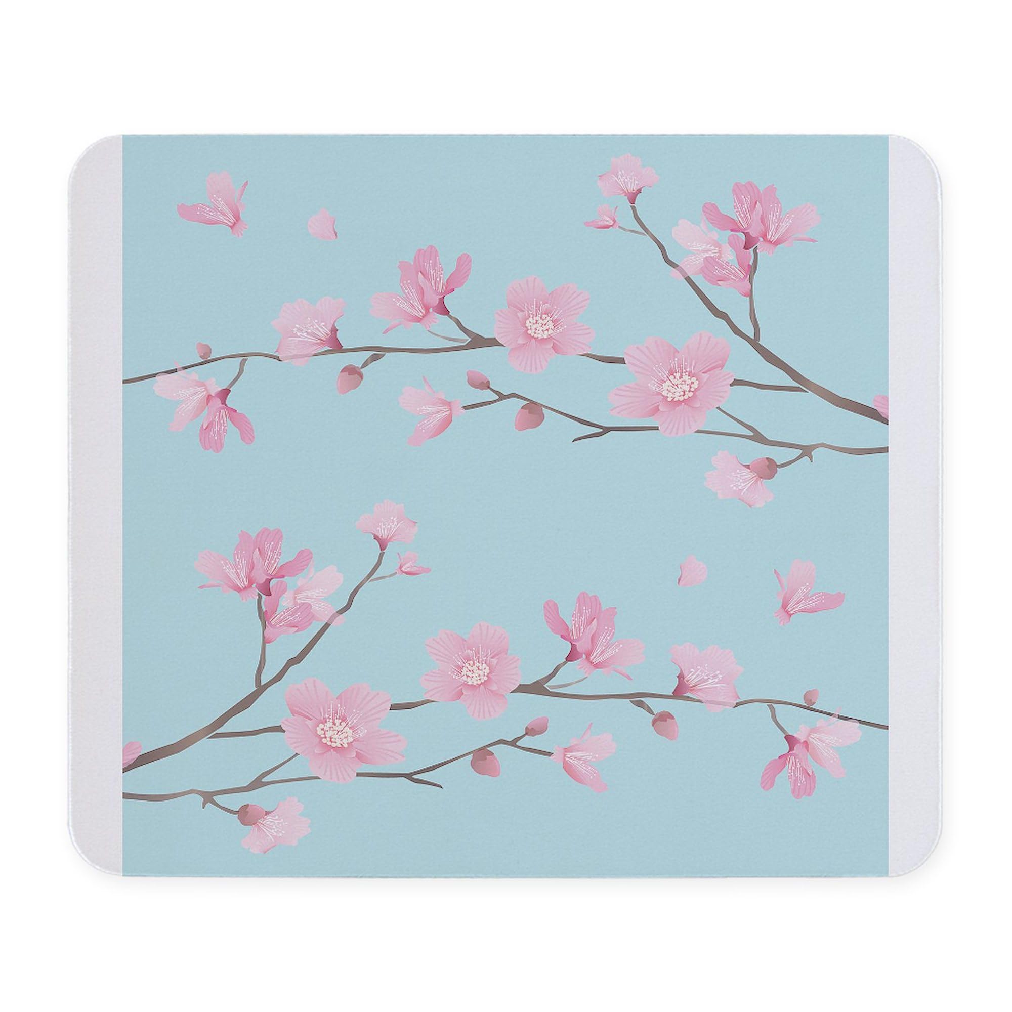 Cherry Blossom Gaming Mouse Pad - Non-Slip Rubber Base for PC & Laptop - Perfect for Office Work, Gaming & Home Use