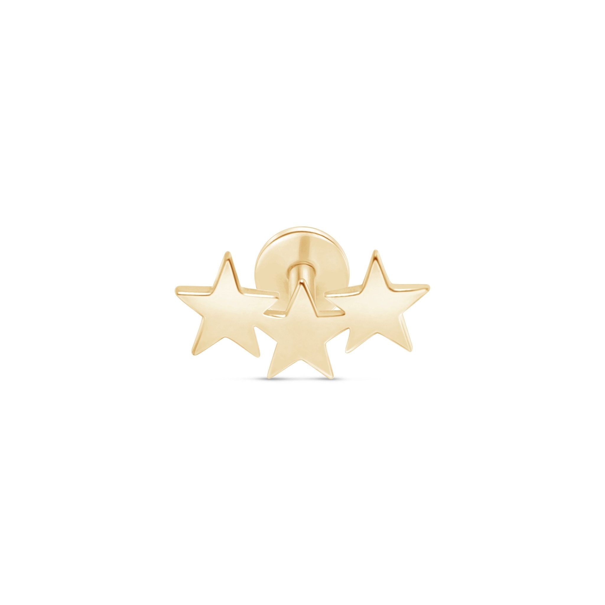 14K Solid Yellow Gold Flat Back Stud Earrings for Women - Minimalist Elegance for Everyday Wear, Parties & Special Occasions
