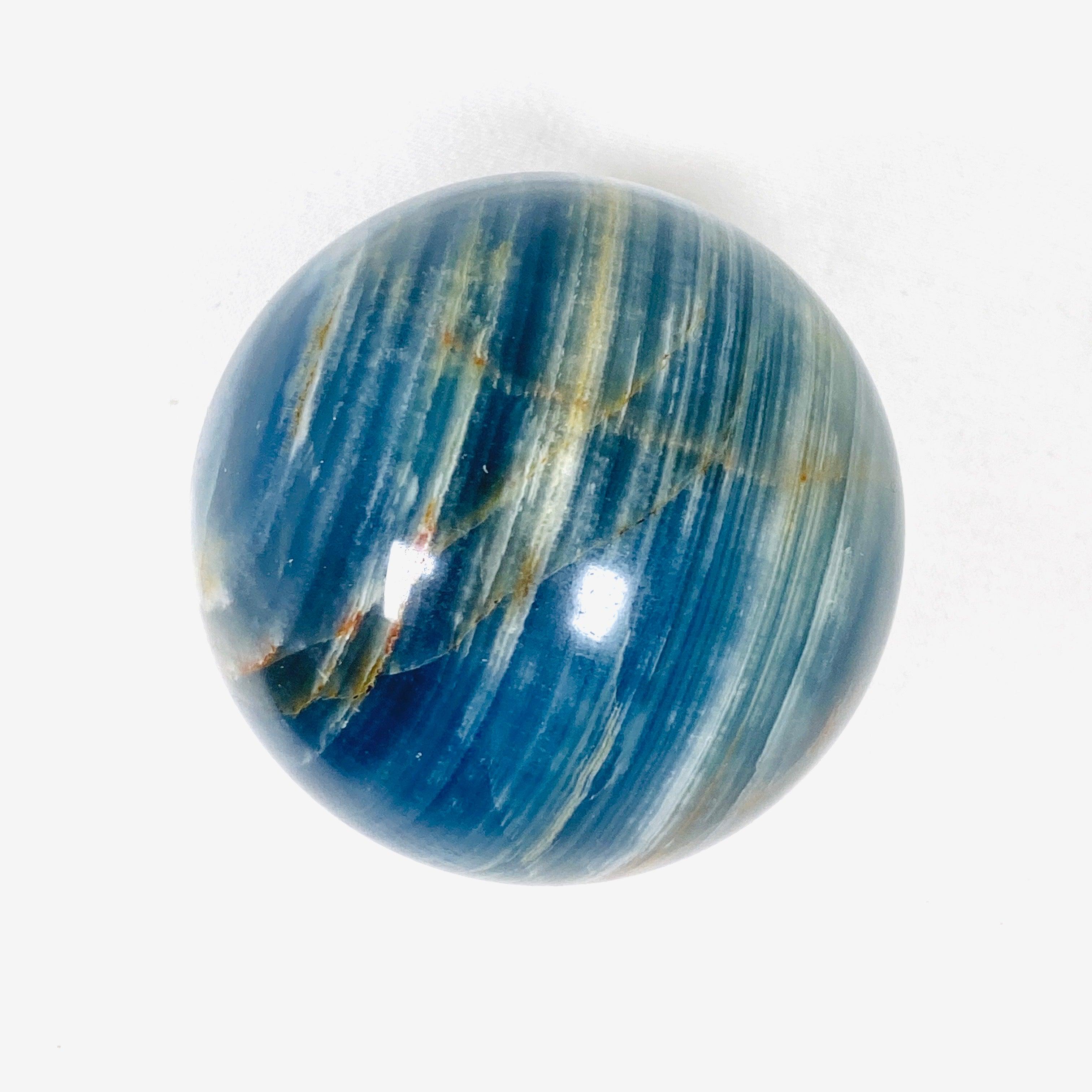 Natural Blue Onyx Sphere BXS 02 - Healing Crystal for Meditation, Yoga, and Home Decor - Perfect for Energy Work, Chakra Balancing & Spiritual Gifts