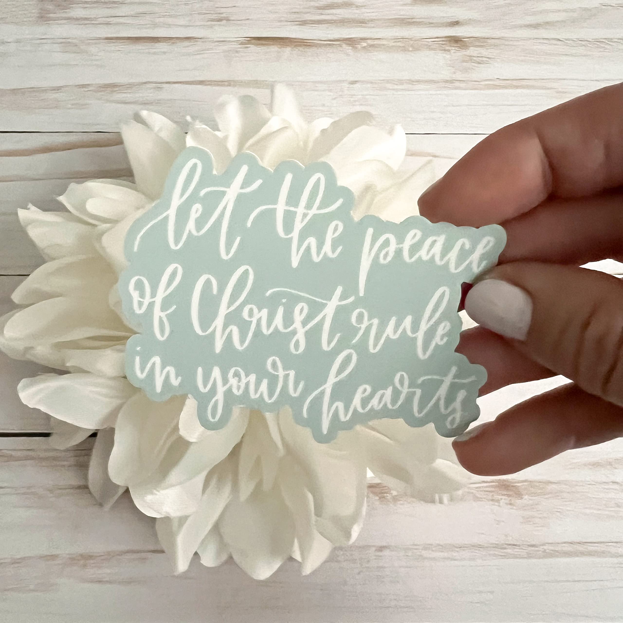Christian Faith Stickers - Bible Verse Quote Decals with Scripture About God & Jesus | Religious Stickers for Journals, Water Bottles, Laptops | Includes Colossians 3:15 & Peace of Christ by SwayGirls