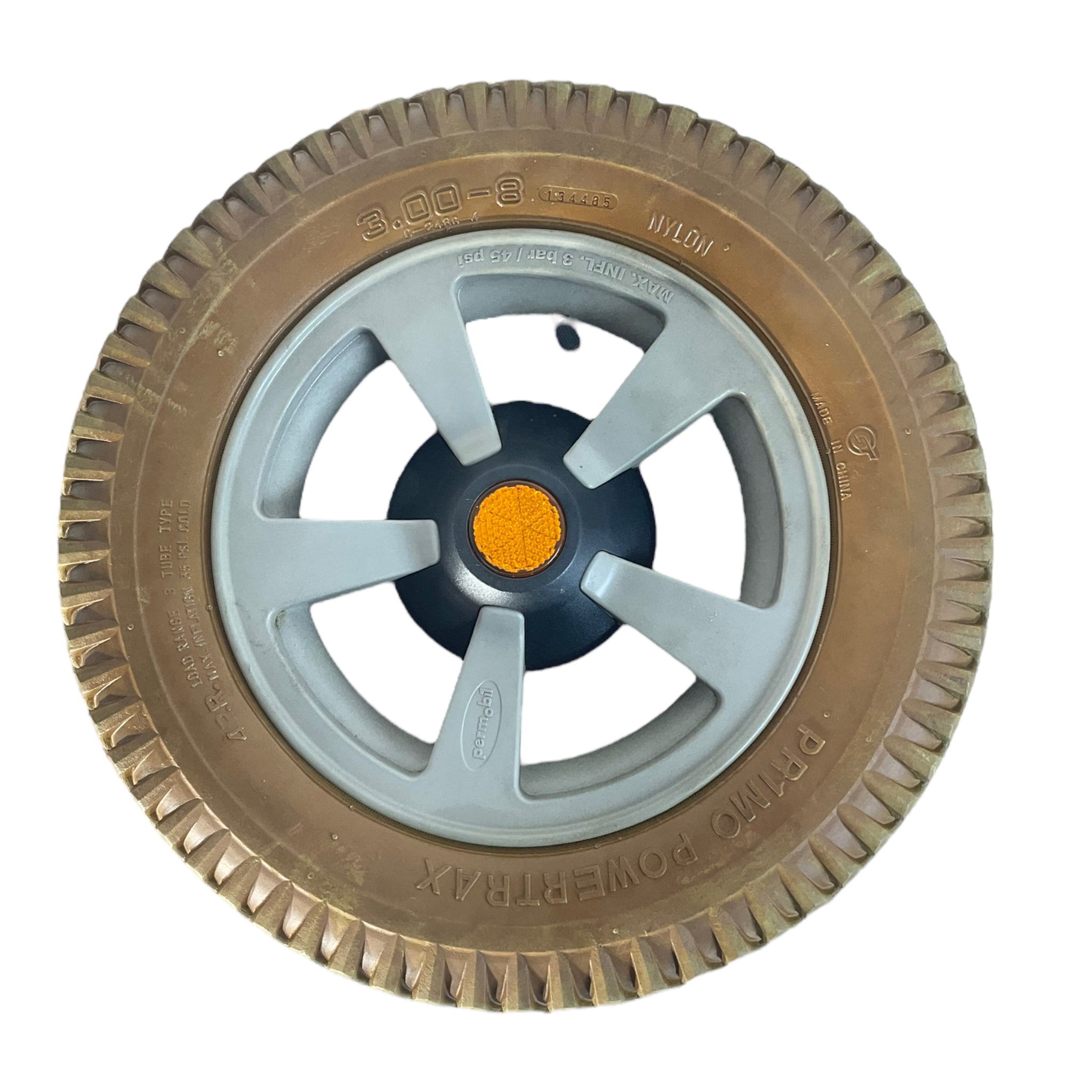 Duro Pneumatic Drive Wheel for Pride Mobility, Invacare, Permobil & More Power Wheelchairs | Pr1mo Model WHLASMB1646 | Replacement Tire for Outdoor & Indoor Mobility Use