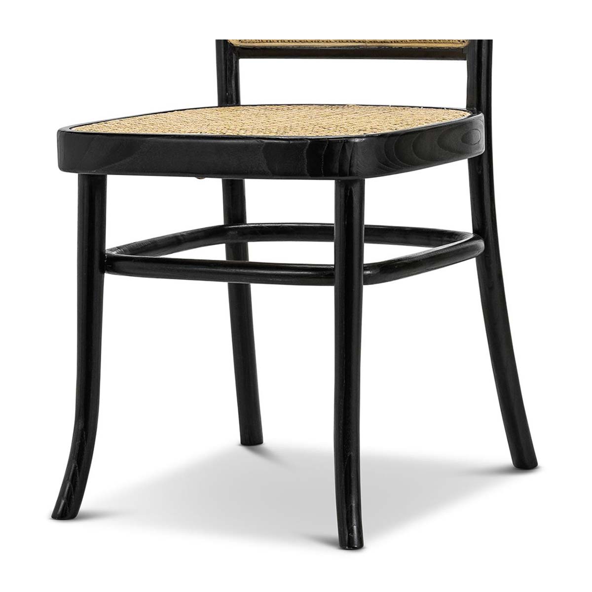 Modern Bentwood Rattan Dining Chairs Set of 2 - Natural Woven Seat & Sturdy Wooden Frame - Perfect for Kitchen, Dining Room, or Breakfast Nook