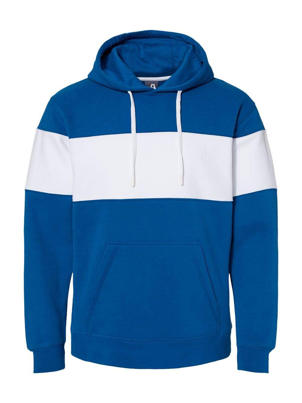 J. America Varsity Fleece Colorblock Hooded Sweatshirt 8644 - Warm Pullover Jacket for Men & Women - Perfect for School, Sports & Casual Wear