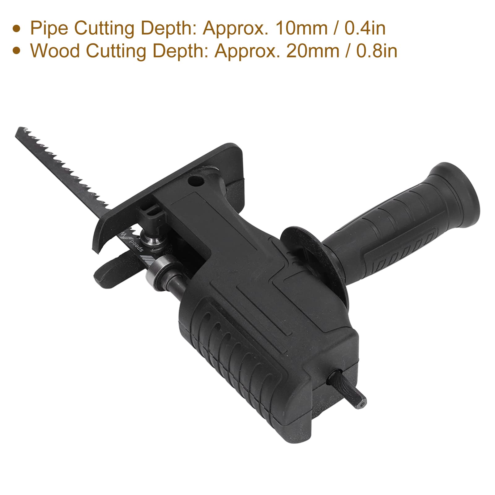 Reciprocating Saw Adapter Kit - Convert Electric Drill to Reciprocating Saw - Chainsaw Conversion Head for Woodworking - DIY Hand Saw & Jig Saw Attachment - Perfect for Home Renovation & Carpentry Projects