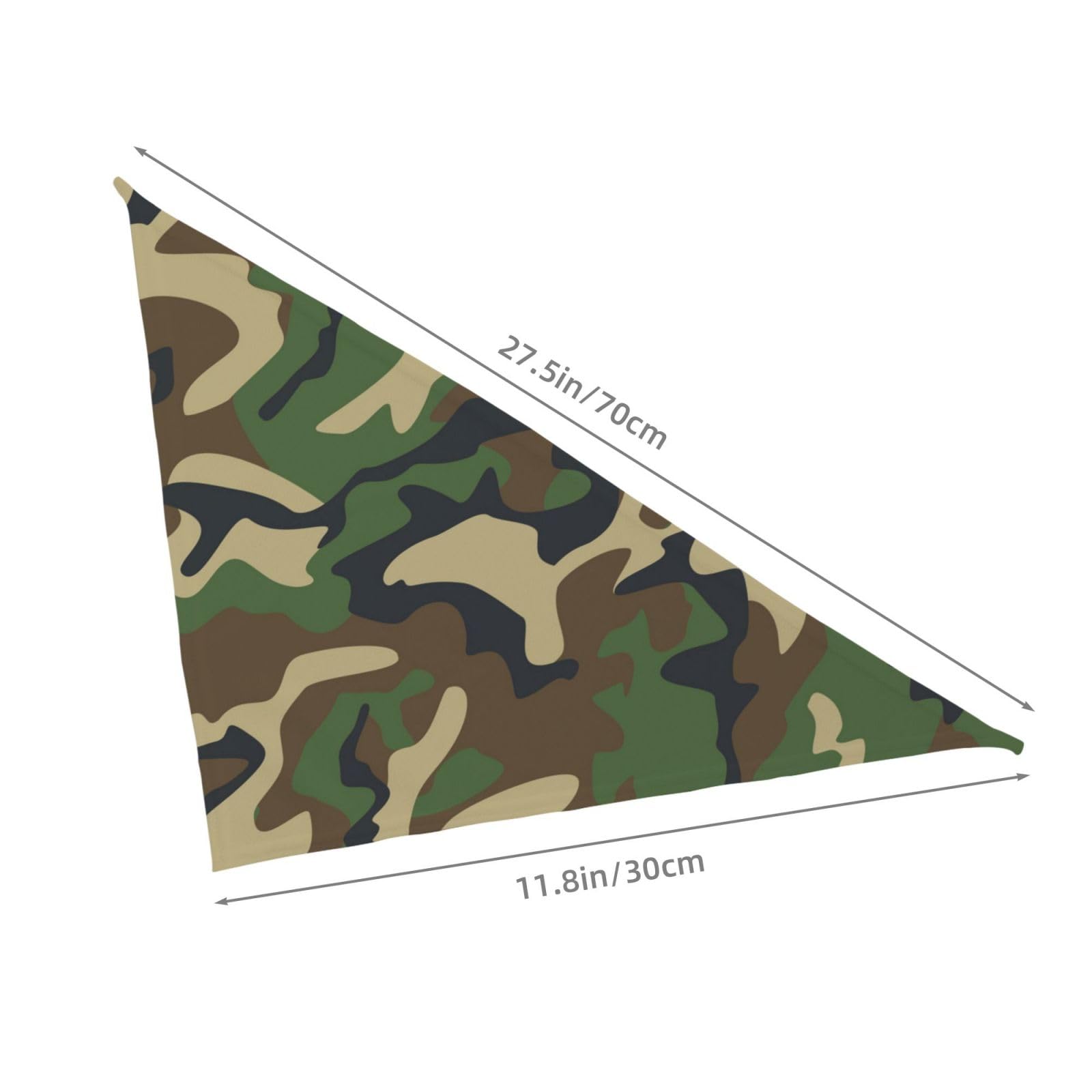 Washable Camouflage Dog Bandana - Adjustable Summer Dog Scarf for Medium & Large Dogs | Army Style Triangle Puppy Bandana Bib Handkerchief | Perfect for Outdoor Adventures, Walks & Pet Photos
