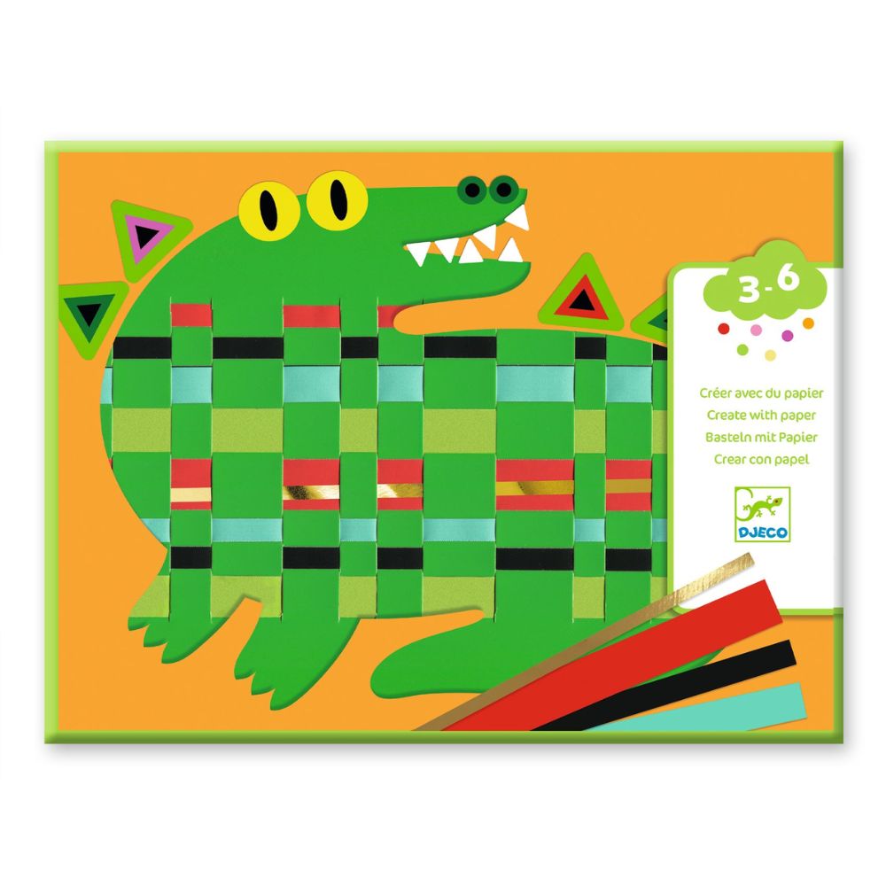 DJECO Create with Paper - Front & Back Paper Craft Kit for Kids | Fun DIY Art Projects for Home & Classroom Activities