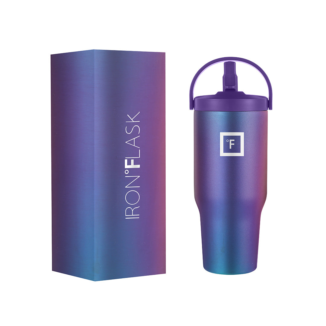 30 Oz Sidekick Insulated Stainless Steel Water Bottle with Straw Lid - Leakproof & Sweatproof - Keep Drinks Cold 24Hrs/Hot 12Hrs - Perfect for Gym, Hiking, Travel & Office Use