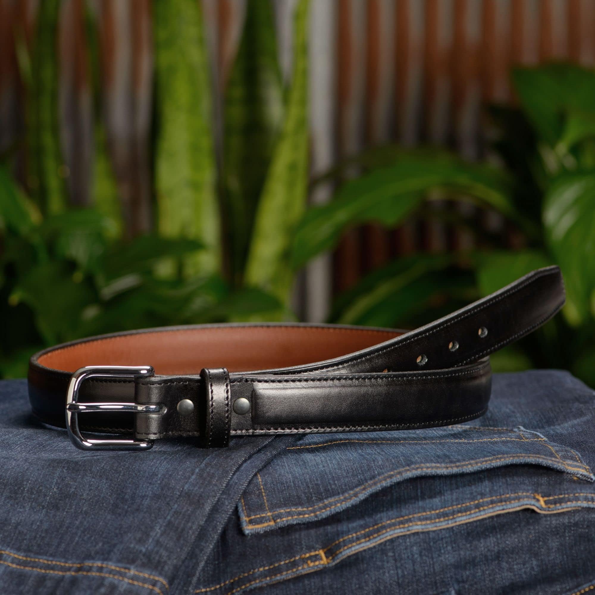 Premium Bullhide Leather Belt for Men - 1.25
