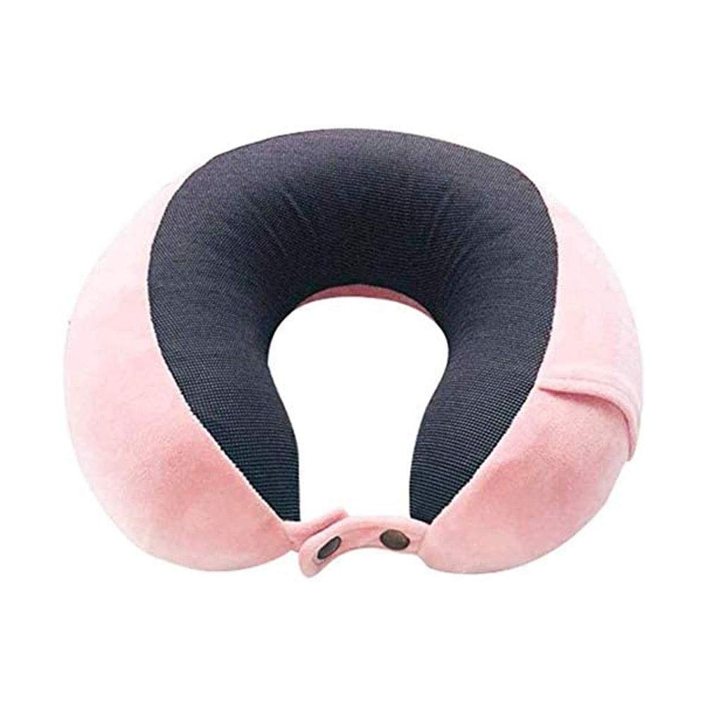 Qin Travel Neck Pillow for Airplane Sleeping - 100% Memory Foam Adjustable Travel Pillow - Comfortable Support for Airplane, Car & Home Use - Perfect for Long Flights, Road Trips & Relaxation