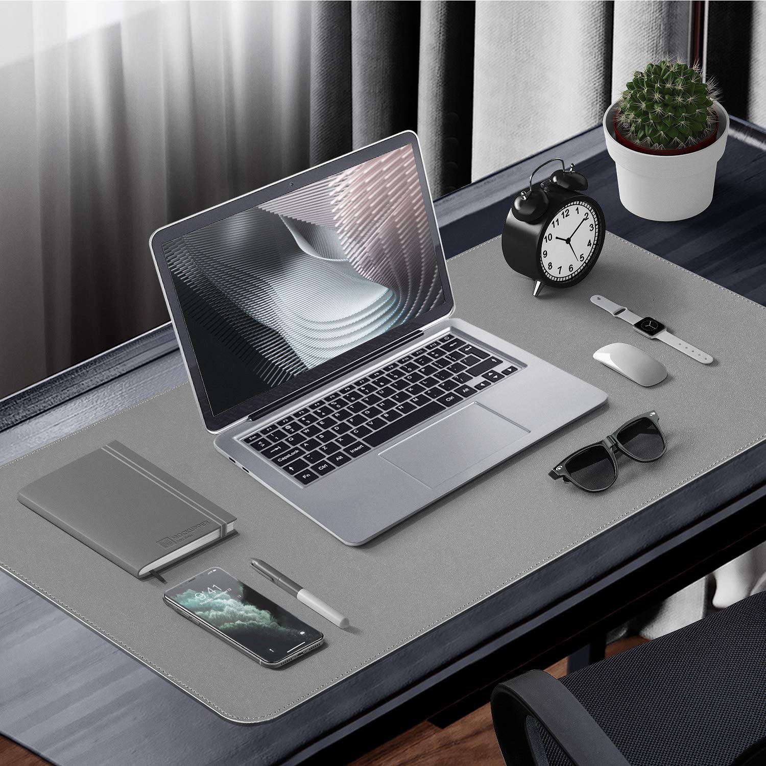 Premium Dual-Sided PU Leather Desk Pad - Waterproof & Ultra-Thin Large Mouse Mat for Office & Home (31.5