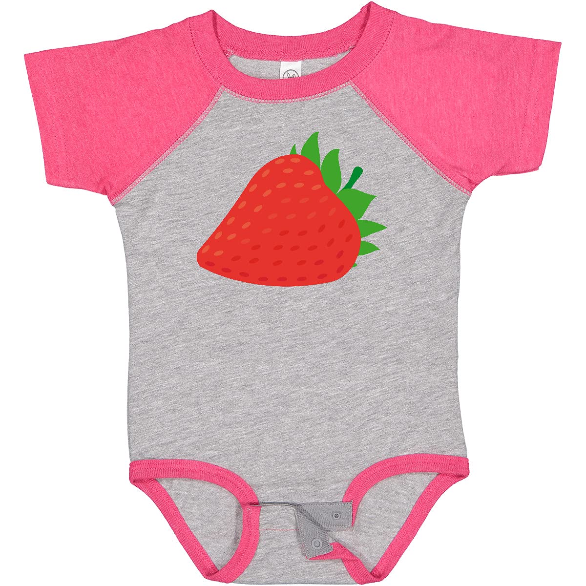 Inktastic Strawberry Fruit Baby Bodysuit - 100% Cotton Cute Infant Onesie for Boys & Girls - Perfect for Newborn Photos, Baby Showers & Everyday Wear