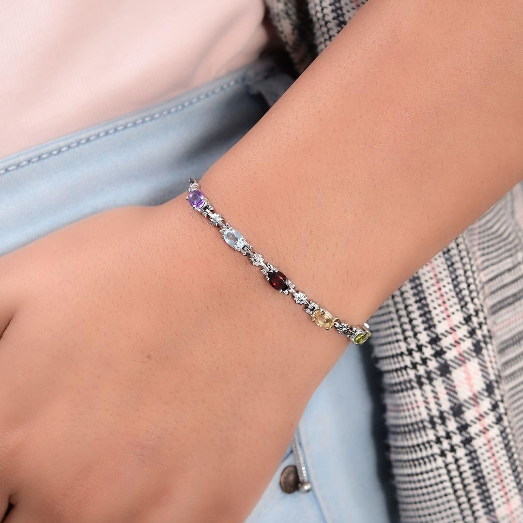 Birthstone Bracelets for Women - Adjustable Charm Bolo Bracelet with Gemstones | Perfect for Engagement, Anniversary, Wedding Promise & Birthday Gifts | Ideal for Everyday Wear, Special Occasions & Thoughtful Present Giving
