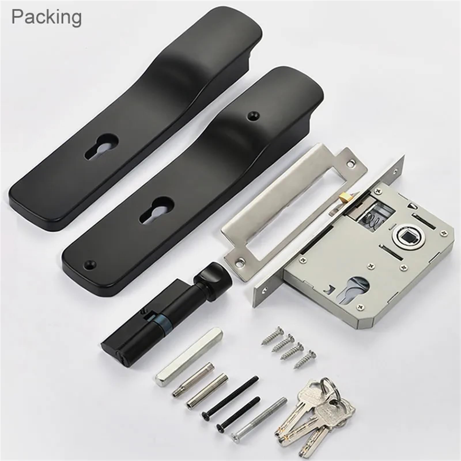 1Pcs Invisible Door Lock Without Handle - Silent & Secure Indoor Wooden Door Lock Body - Perfect for Bedrooms, Bathrooms & Home Security