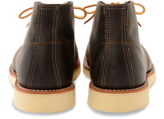 WORK CHUKKA 3150 Men's Leather Boots - Charcoal Rough & Tough - Comfortable & Durable for Work, Hiking & Outdoor Activities