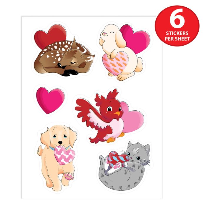 12 Packs Beistle Valentine's Day Stickers 4/Pack - 48 Count Heart Stickers for Kids, Classroom, Scrapbooking & Party Decorations