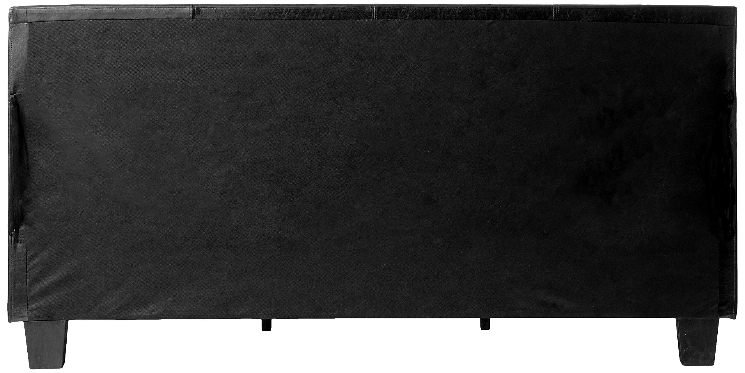 Furniture of America Rhinox Leatherette Platform Bed Frame - Eastern King Size, Espresso Brown Faux Leather - Modern Bedroom Furniture for Master Suite or Guest Room