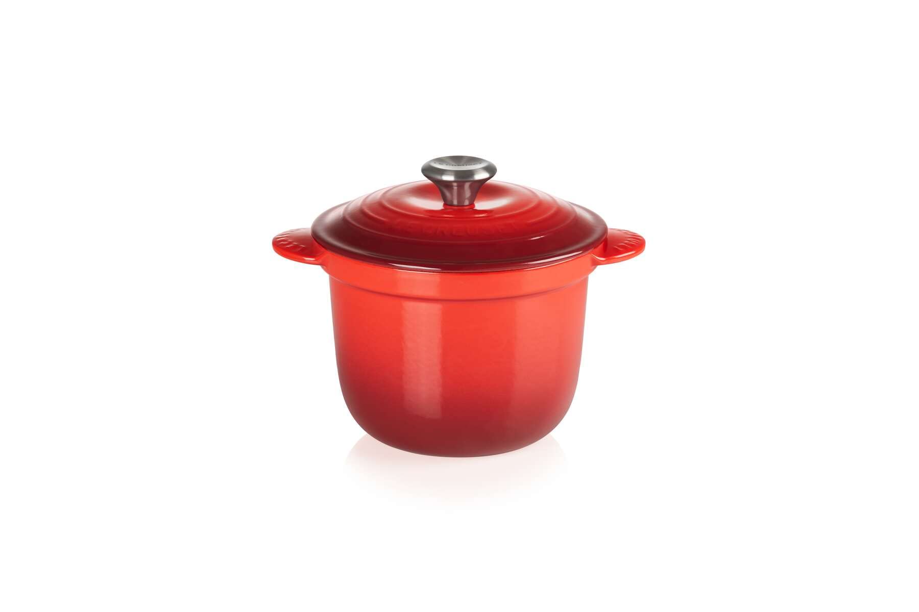 Le Creuset 2.25 qt Enameled Cast Iron Rice Cooker with Lid & Stoneware Insert - Cerise Red | Perfect for Stovetop Rice Cooking, Soups & Stews