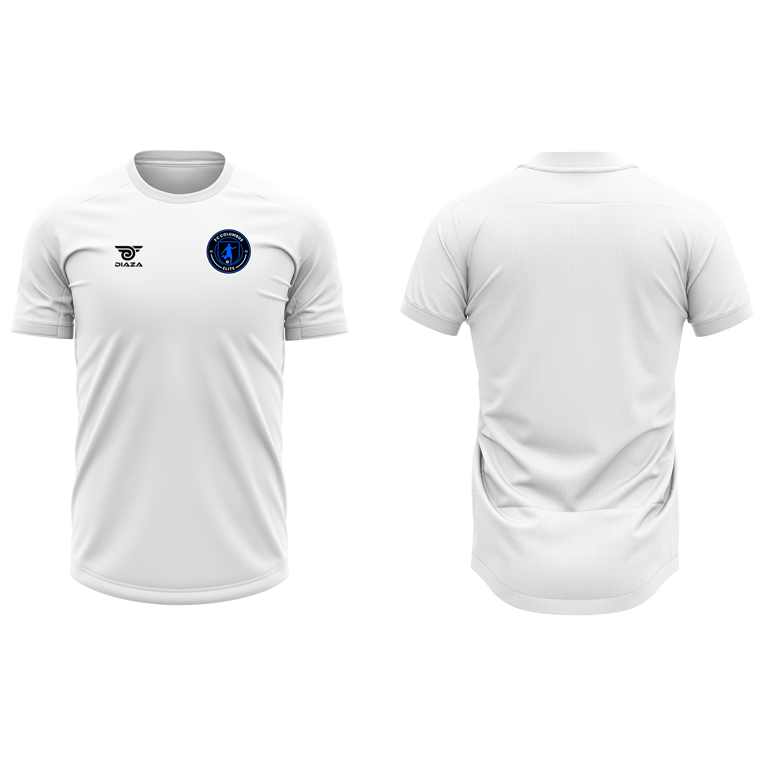 FC Columbus Dipro Men's Performance Polo Shirt - Moisture Wicking, Breathable, Quick Dry - White - Perfect for Golf, Tennis & Casual Wear