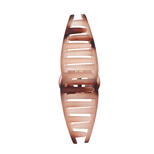 Jaw Hair Clamp - Matte Non-Slip Hair Grip for All Hair Types | Perfect for Washing Face, Makeup & Styling (Brown)