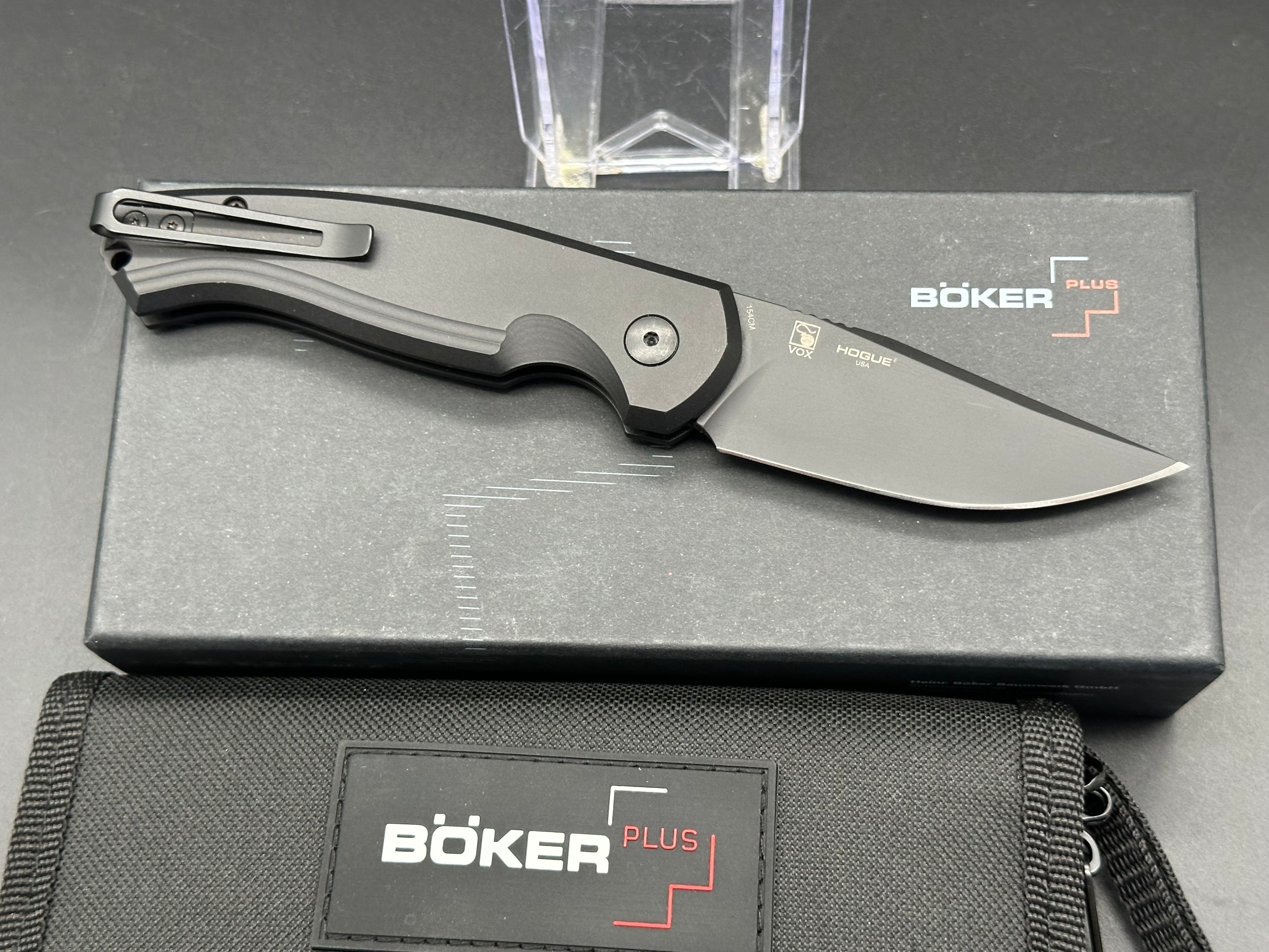 Boker Plus Vox Karakurt Automatic Knife - Black Aluminum Handle, 3