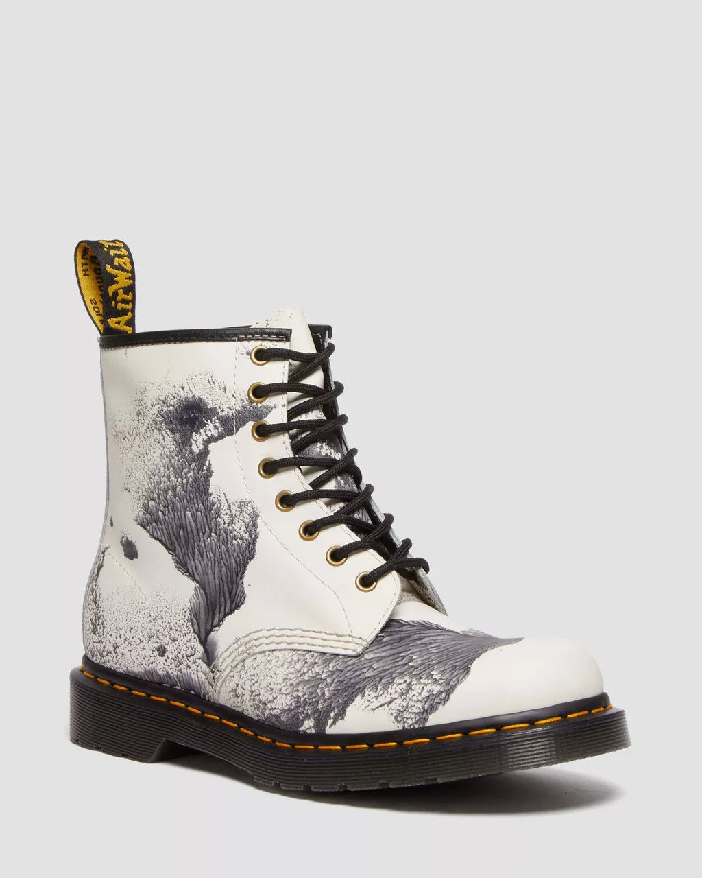 Dr. Martens 1460 Tate Decalcomania Leather Lace-Up Boots - Vintage-Inspired Unisex Combat Boots for Men & Women | Perfect for Punk Fashion, Streetwear & Everyday Wear