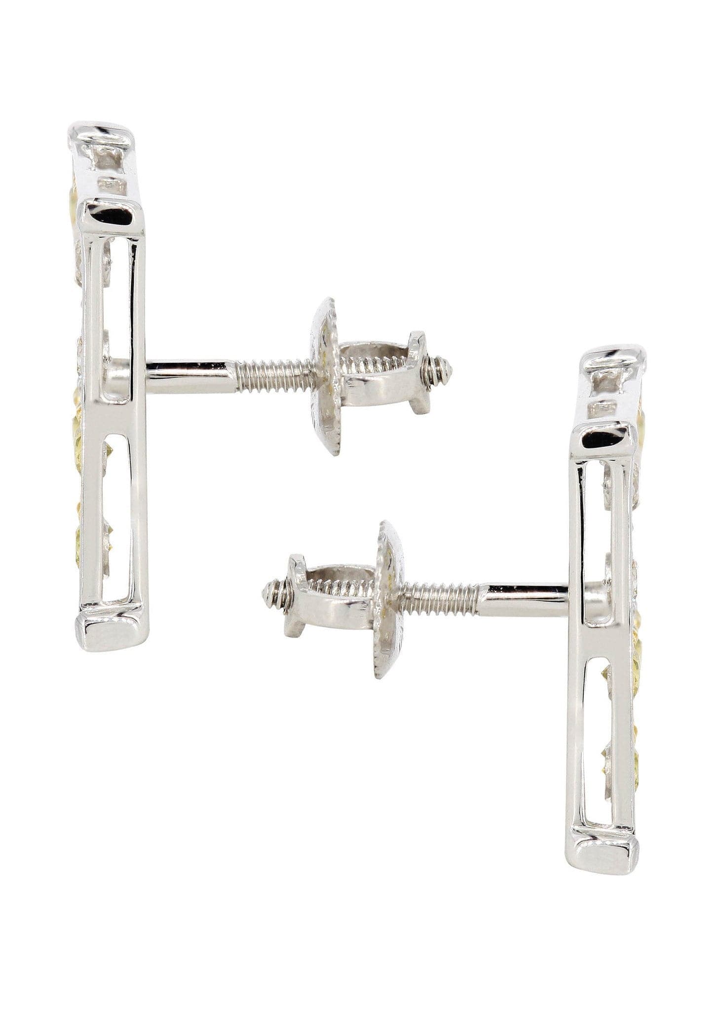 14K White Gold Diamond Earrings for Men - 0.62 Carat Stud Earrings | Perfect for Gifts, Weddings & Special Occasions