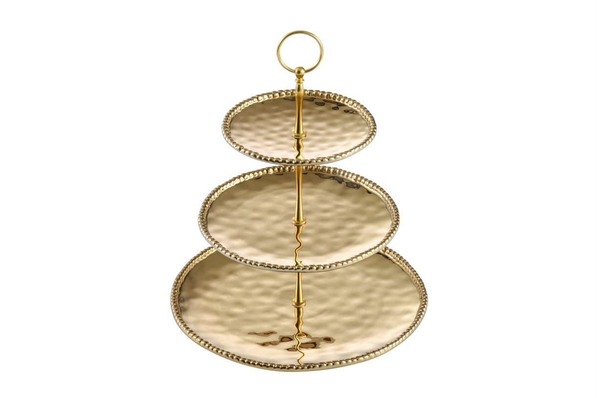 Pampa Bay Monaco 3 Tier Stand - Elegant Metal Display Shelf for Kitchen, Bathroom, or Office Organization | Perfect for Spice Racks, Bathroom Essentials & Desk Supplies