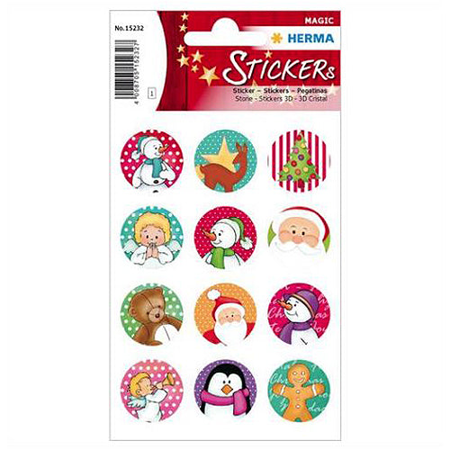 Christmas Symbol Stickers - 15232 Pack of Holiday Decorative Vinyl Stickers for Scrapbooking, DIY Crafts, Gift Wrapping & Party Decorations