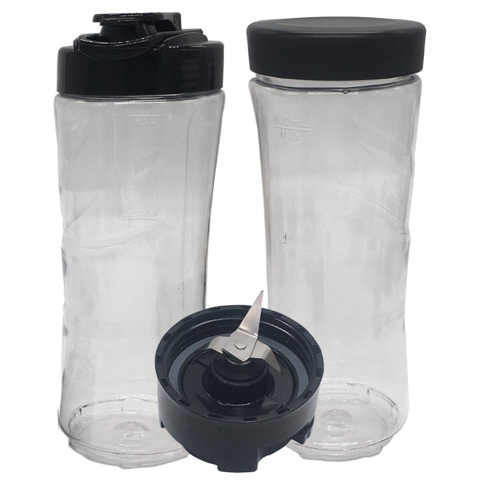 Joystar Replacement Cross Blade for Oster MyBlend Blenders - 2 Pack 20oz Sport Bottles with Travel Lids | Compatible with BLSTPB & BLSTP2 Models | Perfect for Smoothies, Protein Shakes & On-the-Go Blending