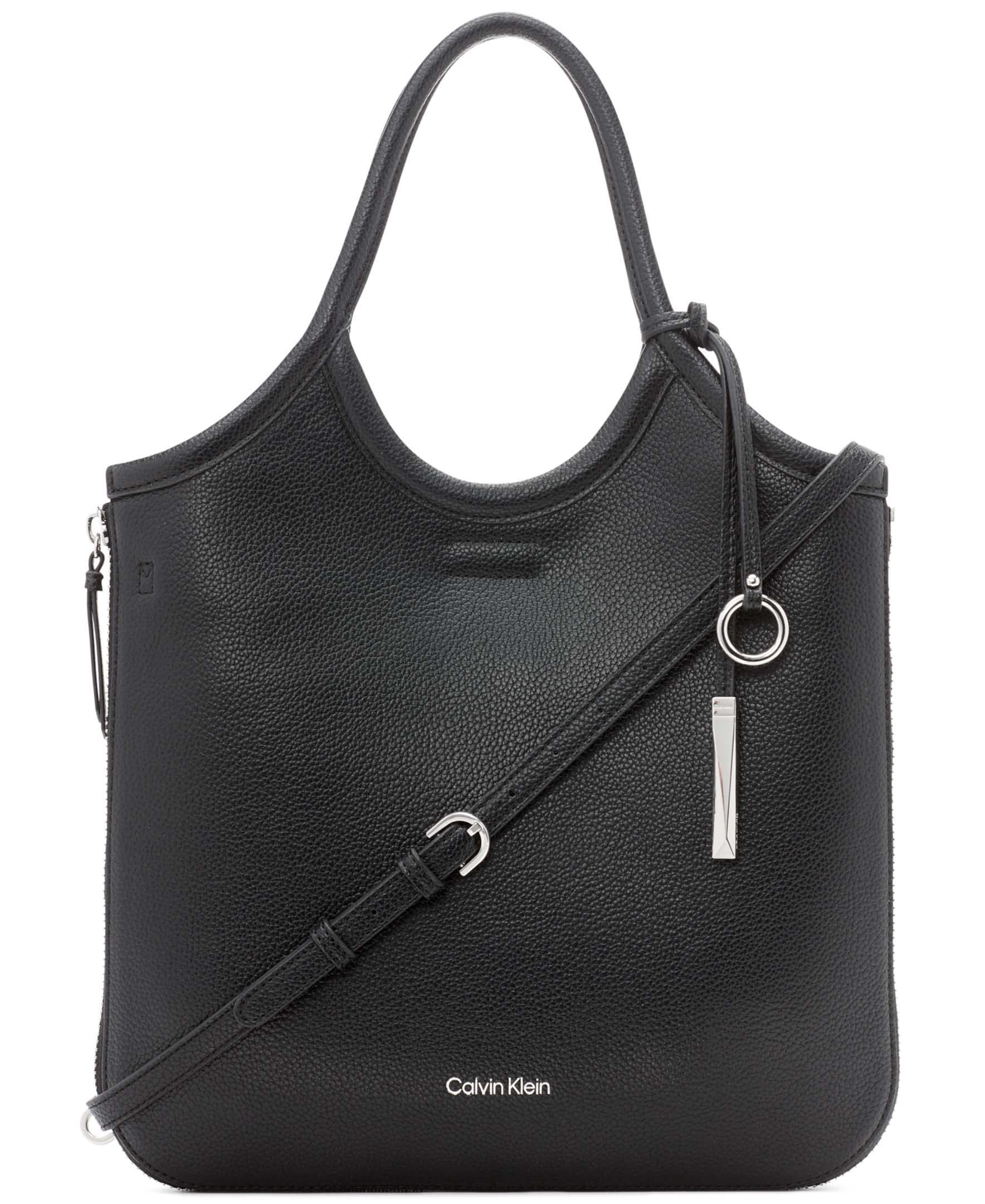 Calvin Klein Gabrianna Novelty Slim Side Zip Tote Bag for Women - Stylish Work & Travel Handbag, Perfect for Office, Commute and Weekend Outings