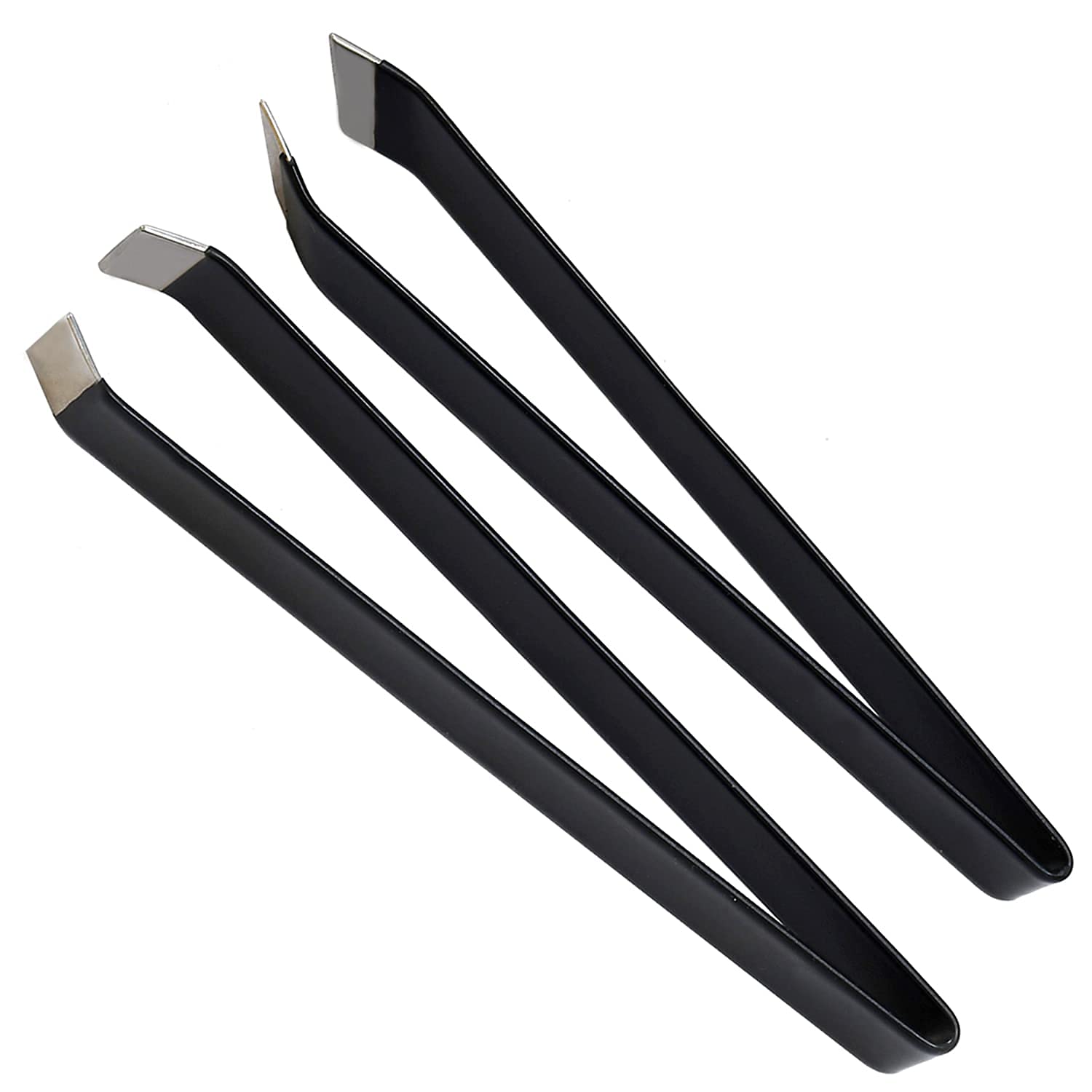 Premium Stainless Steel Kitchen Tweezers for Fish Bones - Non-Slip Precision Grip Fishbone Remover Pliers (2-Piece Set, Black) - Ideal for Sushi Preparation, Seafood Cooking & Home Kitchen Use