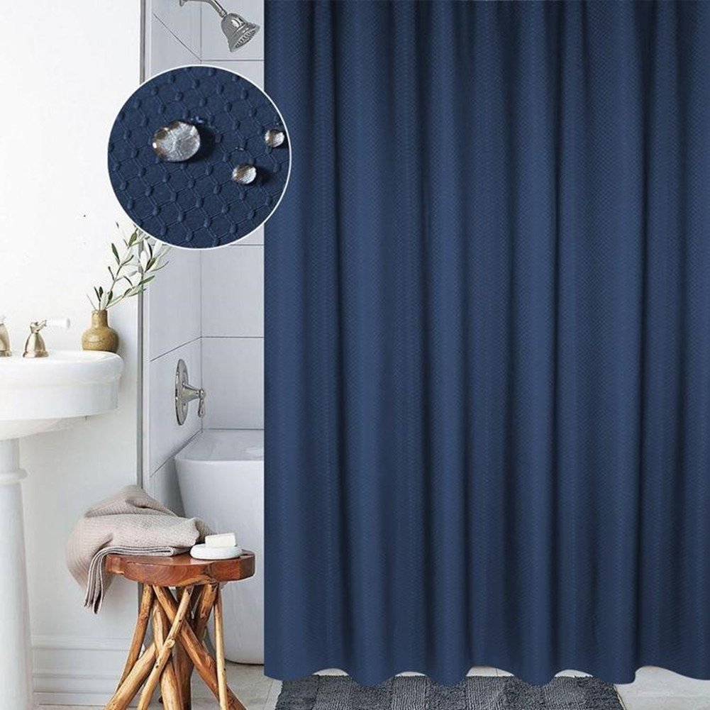 Waterproof Jacquard Polyester Shower Curtain - Elegant Waffle Weave Bathroom Decor for Modern Homes | Perfect for Spa-Like Showers & Guest Bathrooms