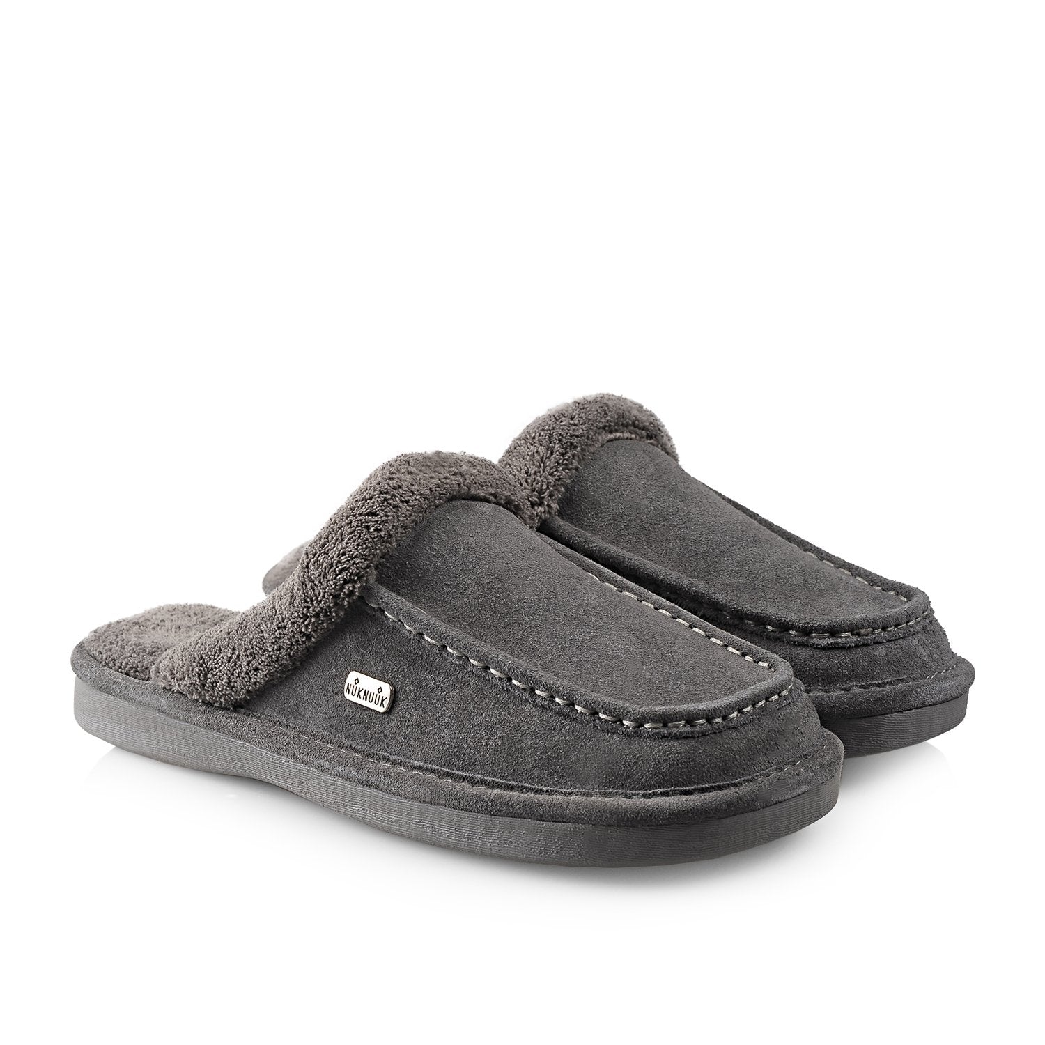 Men's Comfortable Grey Slippers - Soft Indoor/Outdoor House Shoes for Relaxation at Home, Lounging & Quick Errands
