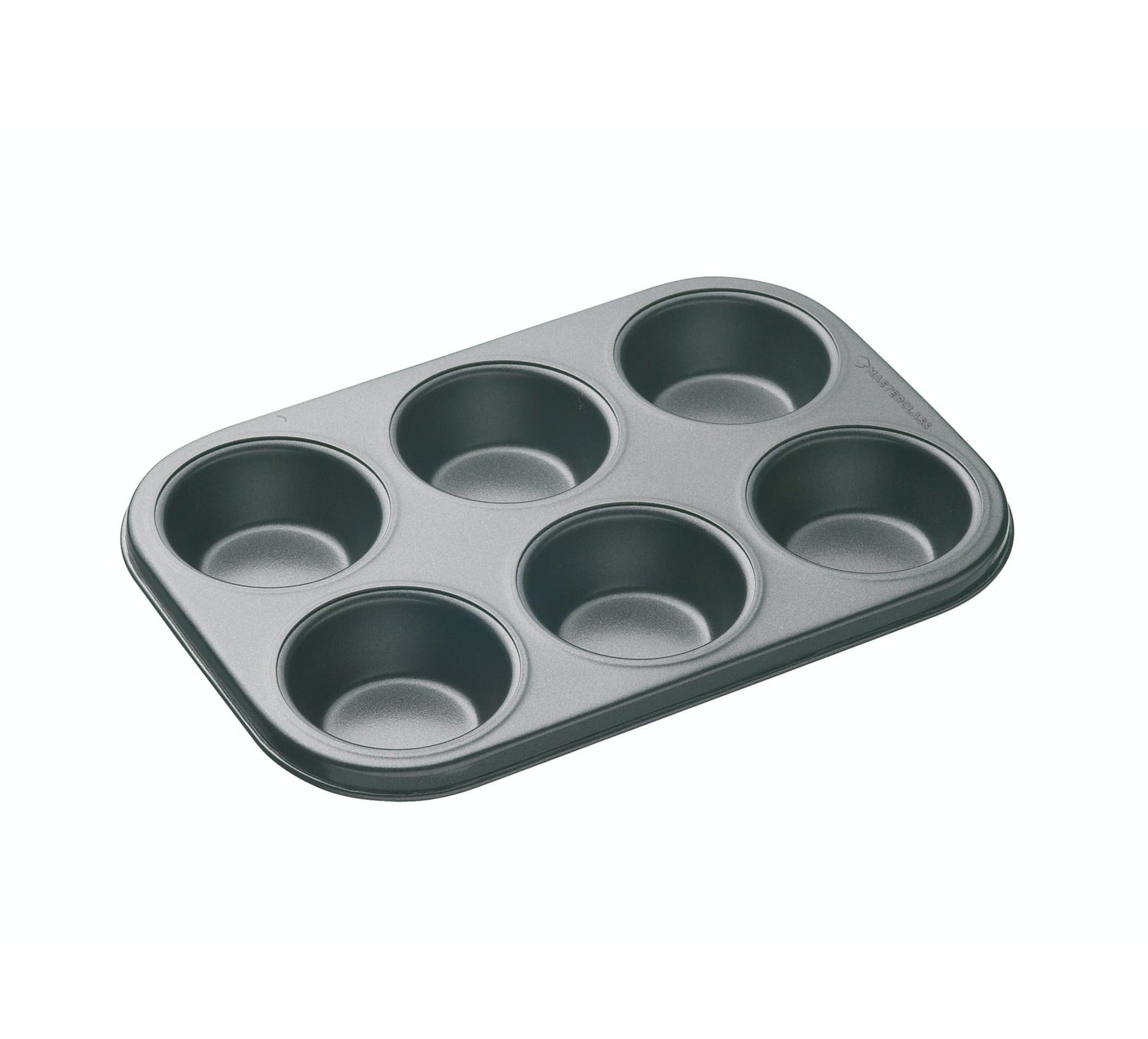 Non-Stick 6-Cup Muffin Pan - Premium Carbon Steel Baking Tray for Cupcakes, Brownies & Muffins - Perfect for Home Baking, Parties & Gifts