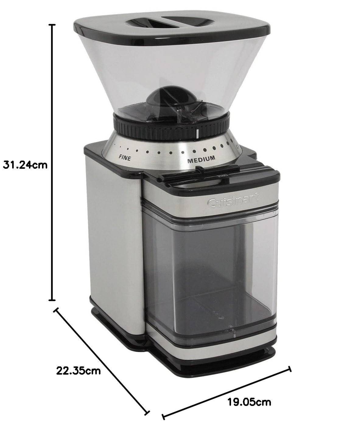 Cuisinart DBM-8C Electric Burr Coffee Grinder - Automatic One-Touch Operation with 18-Position Grind Selector for Espresso, French Press & Drip Coffee - Perfect for Home Kitchens & Coffee Enthusiasts