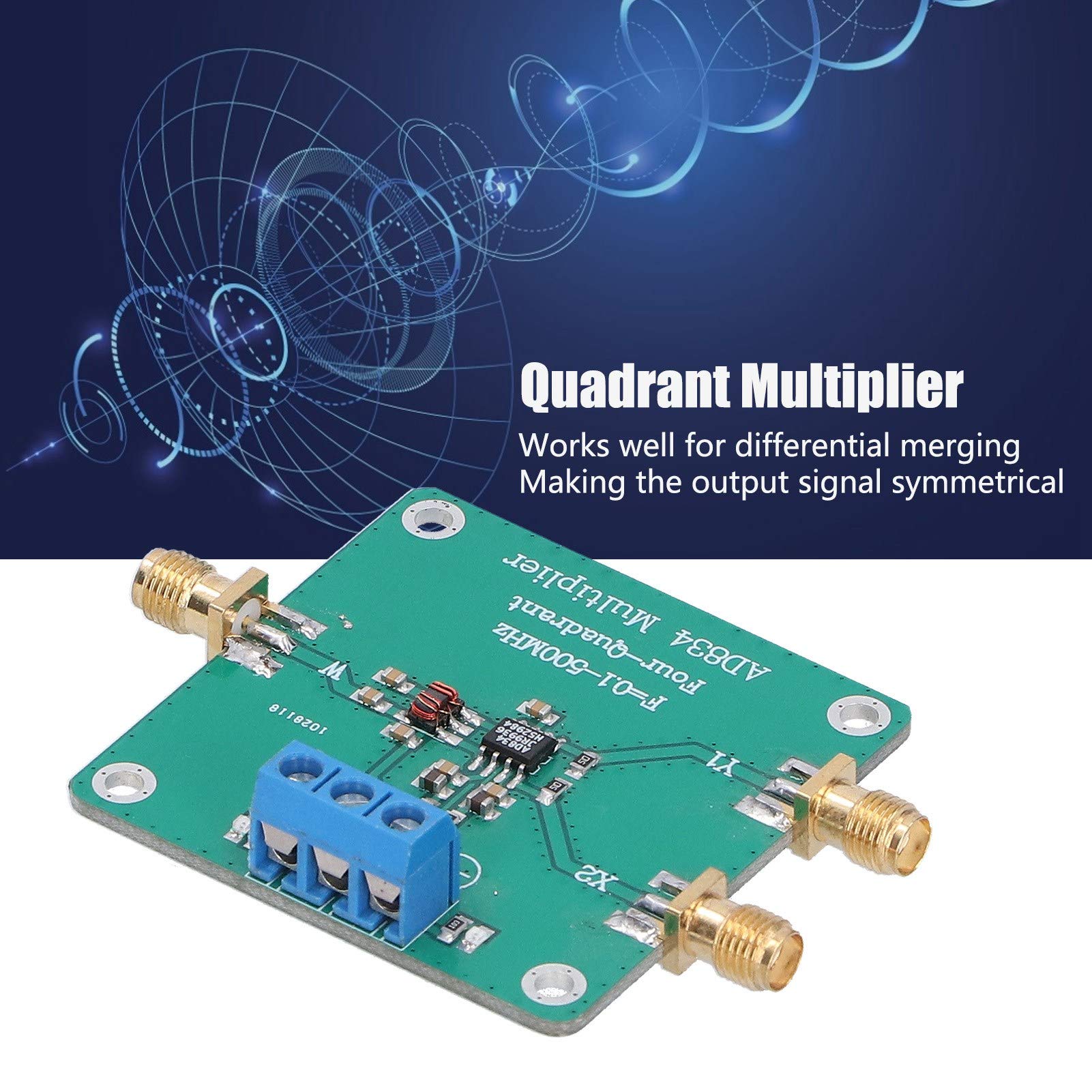 AD834 Four Quadrant Multiplier RF Mixer Module - High Frequency Signal Processing for Radio Communications, Audio Mixing & Filter Circuits - Perfect for Ham Radio, DIY Electronics & Lab Equipment