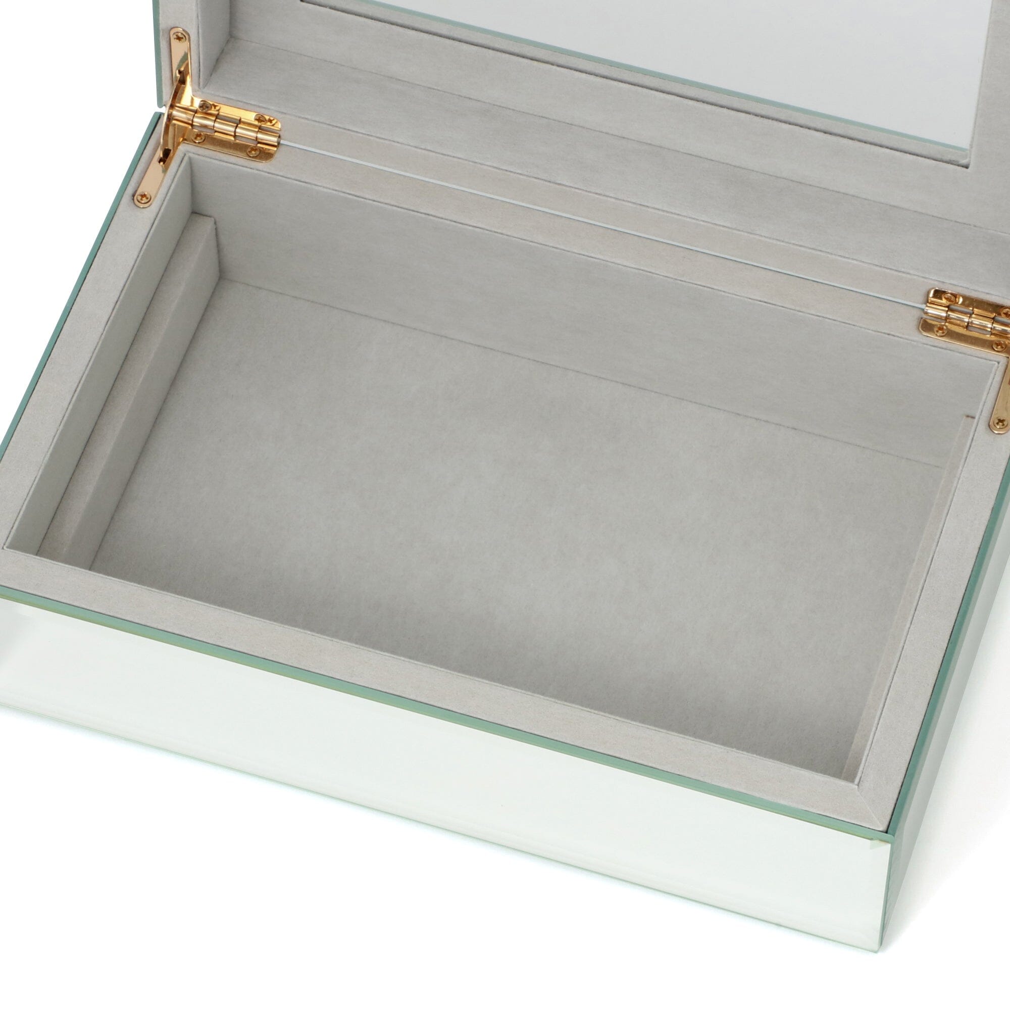 Large Mirror Jewelry Box - Elegant Organizer for Necklaces, Rings & Earrings - Perfect for Dressing Table & Travel