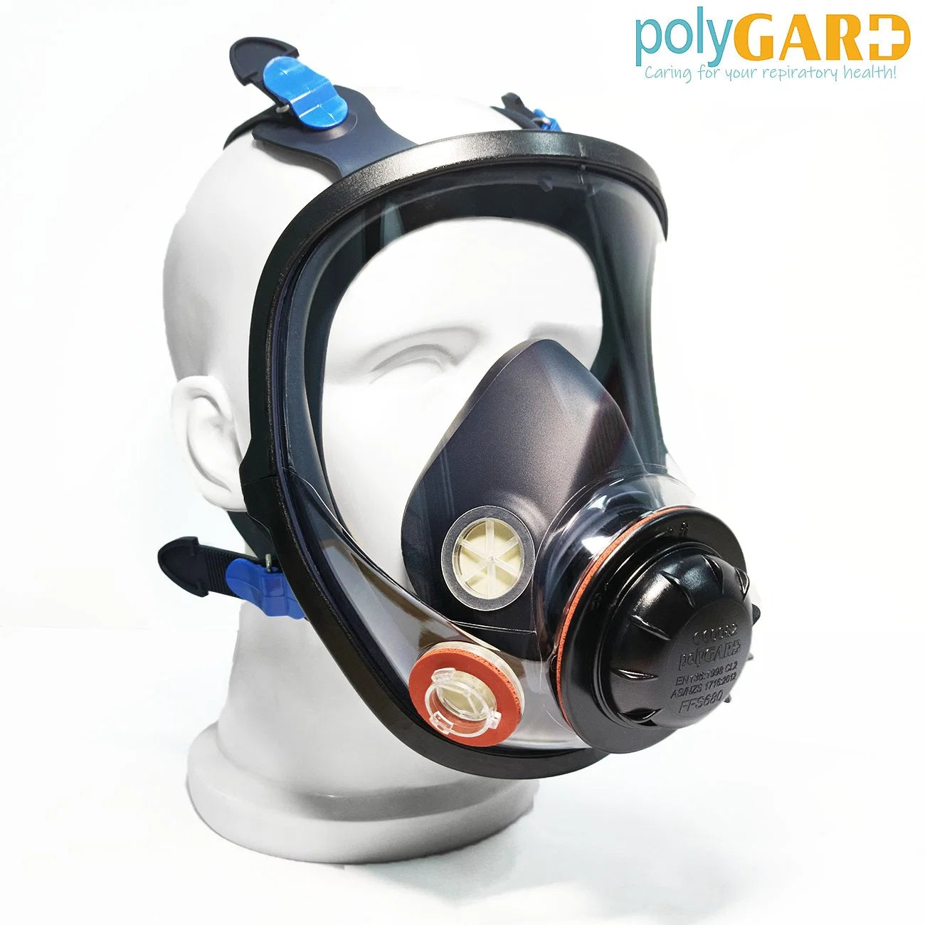 POLYGARD FFS680 & FFS690 Silicone Full Face Respirator Mask - EN136:1998 Certified - Industrial & Chemical Protection - Ideal for Painting, Welding & Hazardous Work Environments