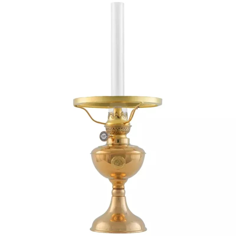 Arnö Brass Lamp Base Without Shade - Includes Shade Ring | Vintage Style Lighting for Living Room, Bedroom & Office Decor