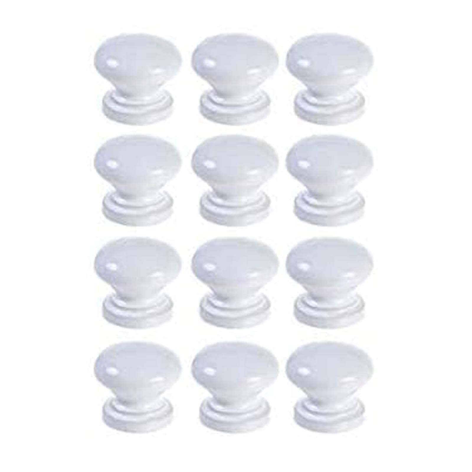 12Pcs Unfinished Wood Drawer Knobs - Round Cabinet Handles for Dresser & Closet