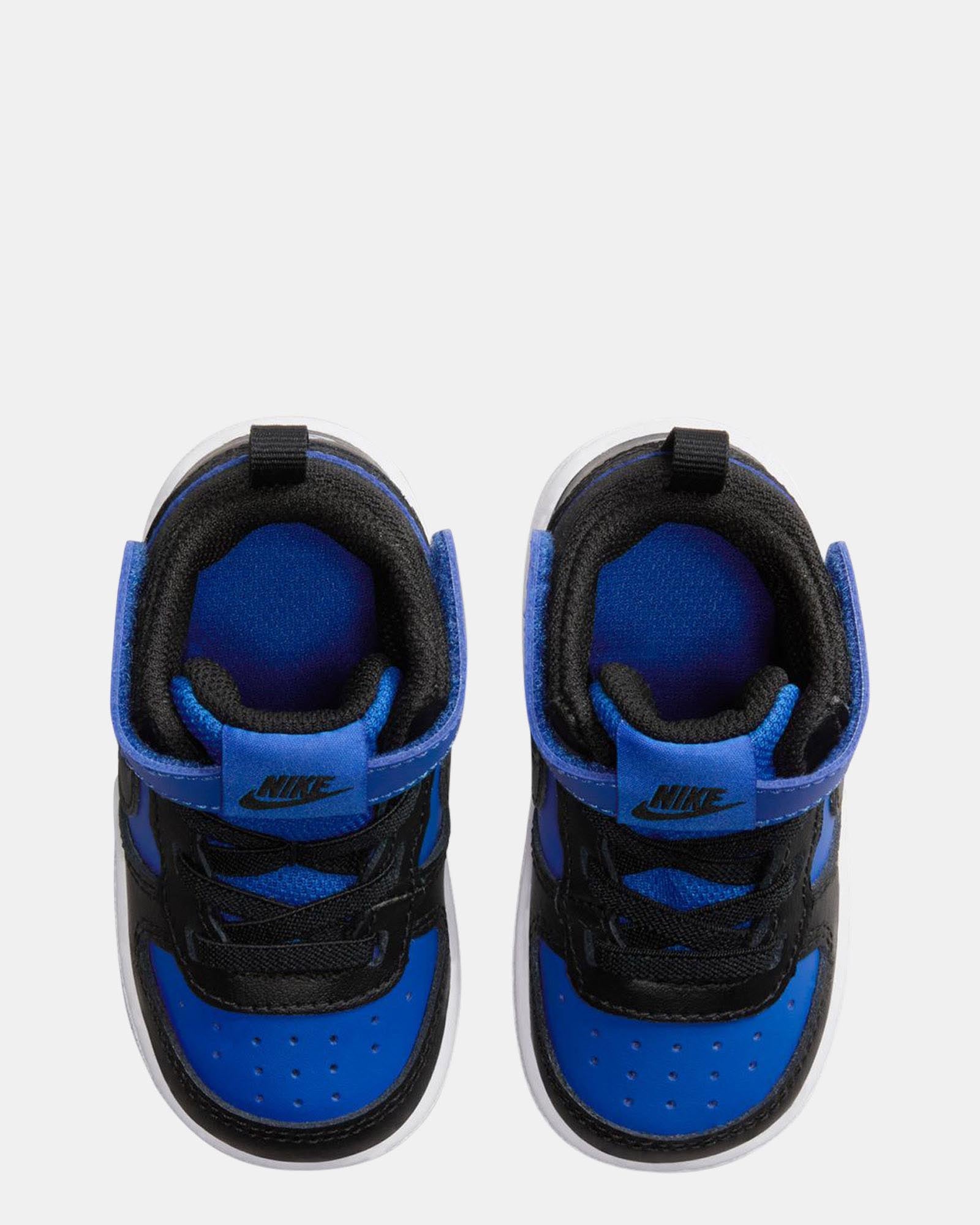 Nike Court Borough Mid 2 Infant Sneakers - Game Royal/Black White Basketball Shoes for Toddlers - Perfect for Playground, School & Casual Wear