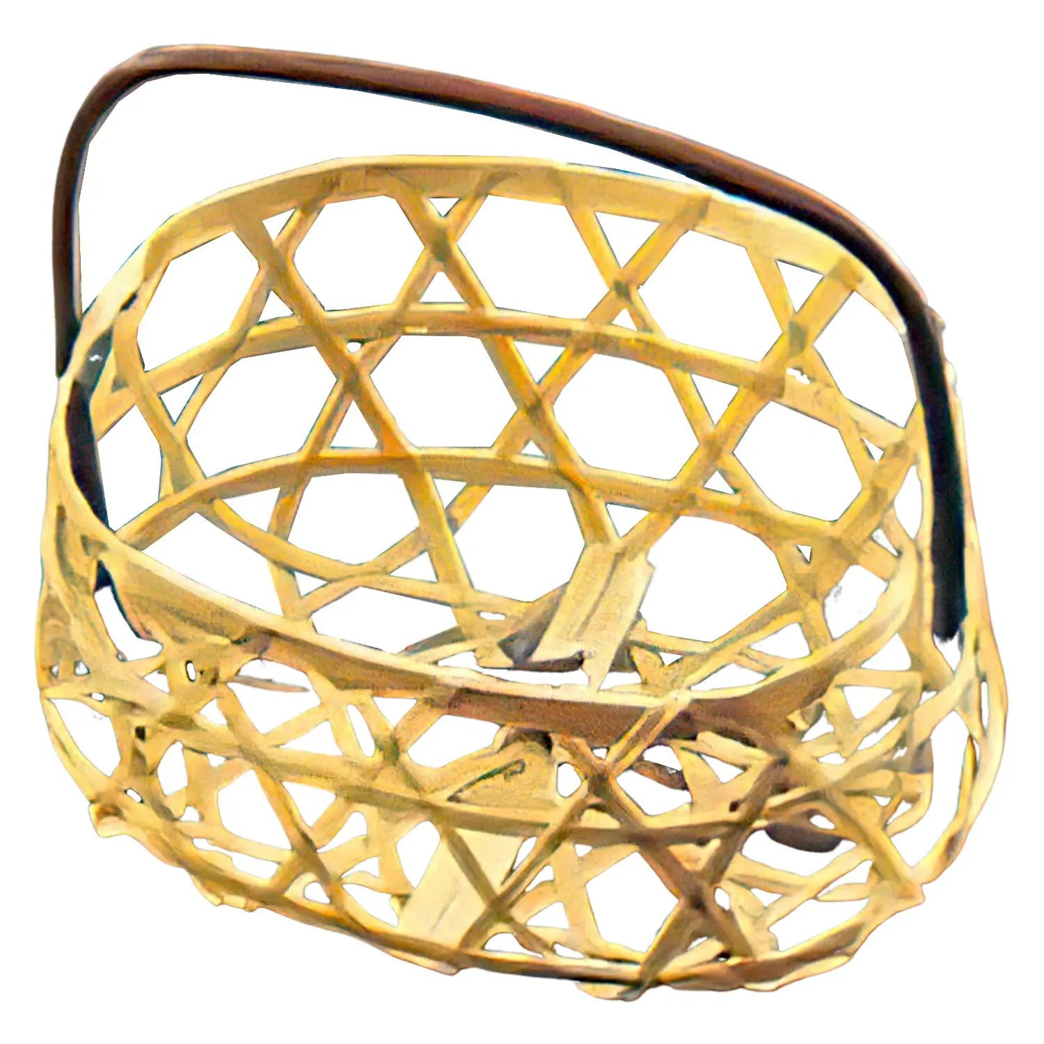 Manyo Bamboo Small Serving Basket with Handle - Eco-Friendly Appetizer Tray for Parties, Picnics & Home Decor