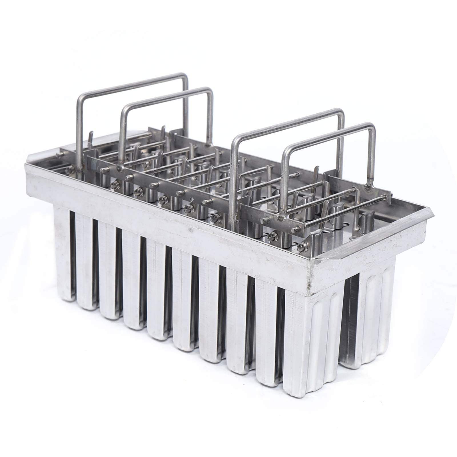 Premium Stainless Steel Popsicle Molds Kit - 20PCS Reusable Ice Lolly Makers with Cleaning Brush - BPA-Free Ice Cream Stick Holders for Homemade Frozen Treats - Perfect for Summer Parties, Kids Snacks & Healthy Desserts