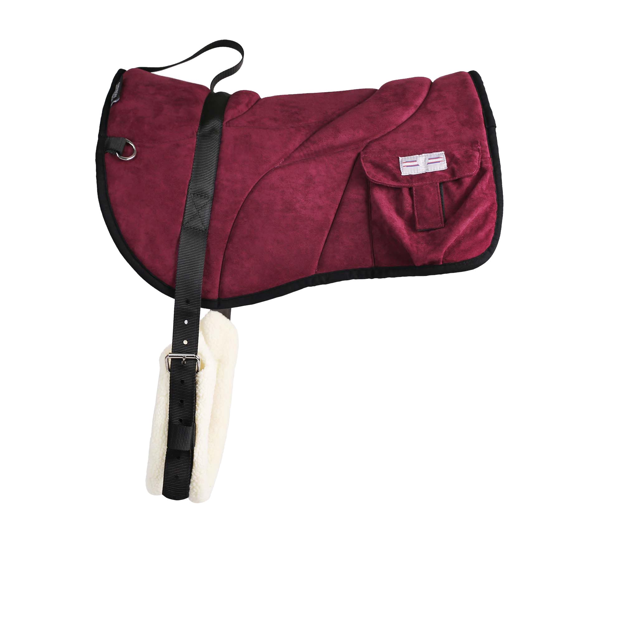 Harrison Howard Anti-Slip Bareback Pad with Side Pockets - Extra Thick Ergonomic Design for Maximum Horseback Riding Support - Perfect for Trail Riding, Dressage & Equestrian Training