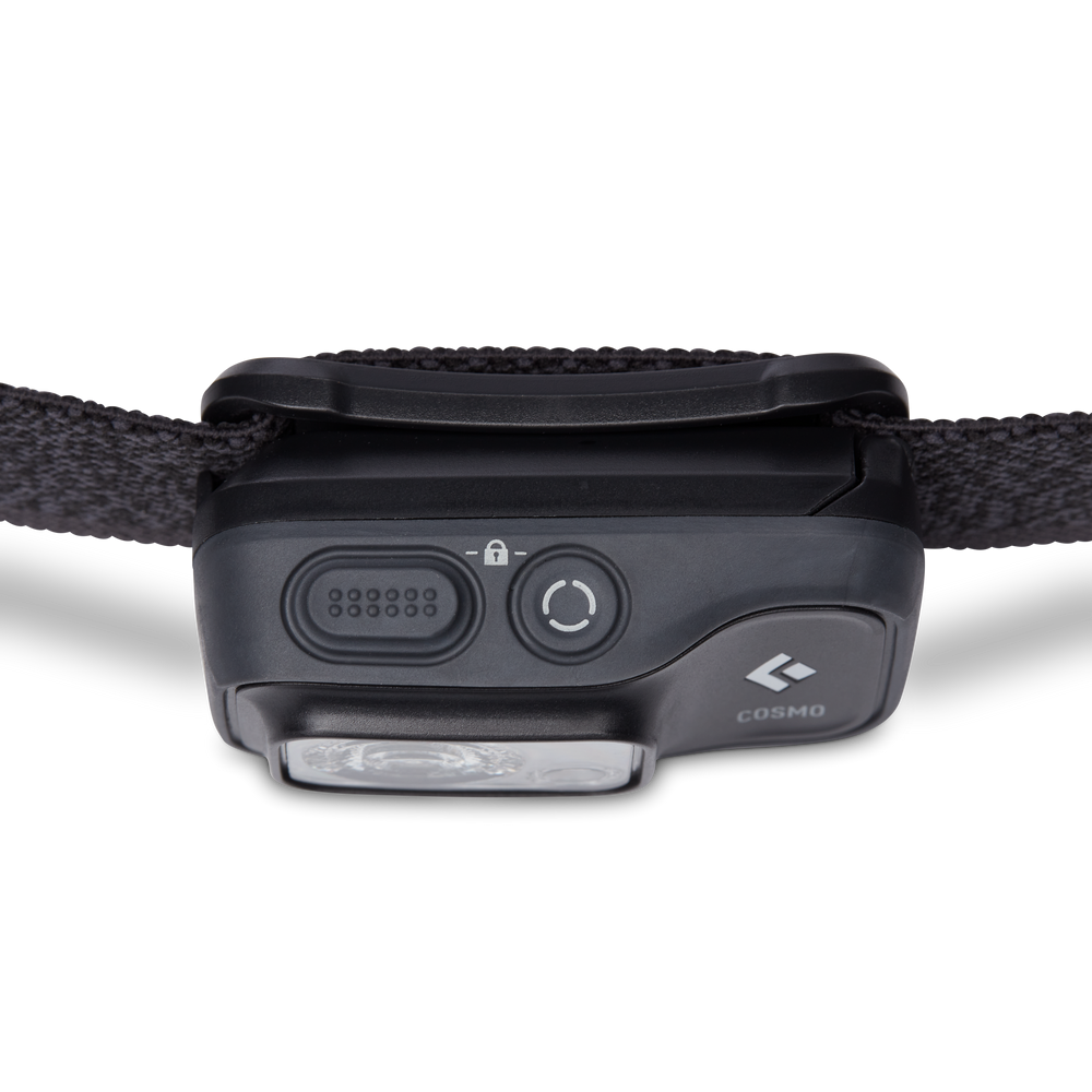 Black Diamond Cosmo 350 Headlamp - Rechargeable LED Headlight for Camping, Hiking & Running - 350 Lumen Waterproof Head Torch for Outdoor Adventures