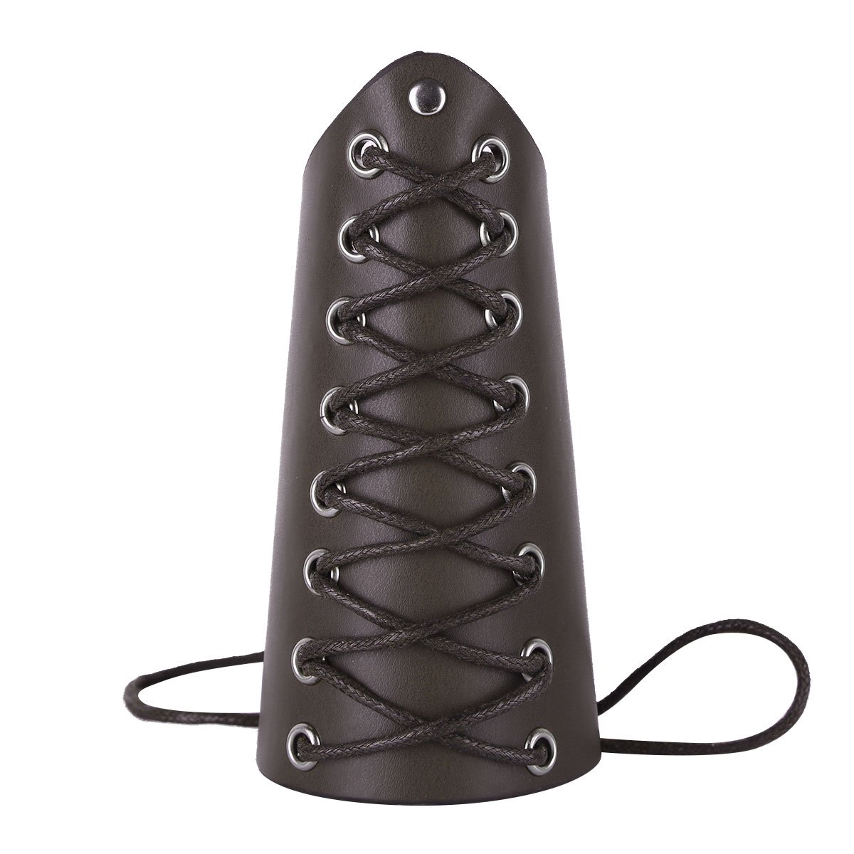 iEFiEL Unisex Faux Leather Metal Spikes Gauntlet Wristband - Wide Bracer Protective Arm Armor Cuff for Motorcycle Riding, Cosplay & Gothic Fashion Accessories