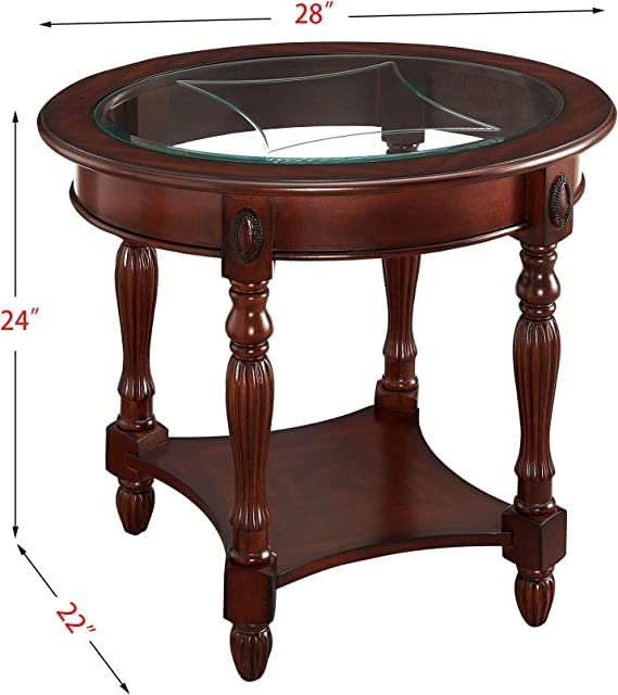 Gexpusm Oval Wood End Table with Storage Shelf - Natural Wood Side Table for Living Room, Easy Assembly - Perfect for Coffee Table, Nightstand, or Entryway Decor