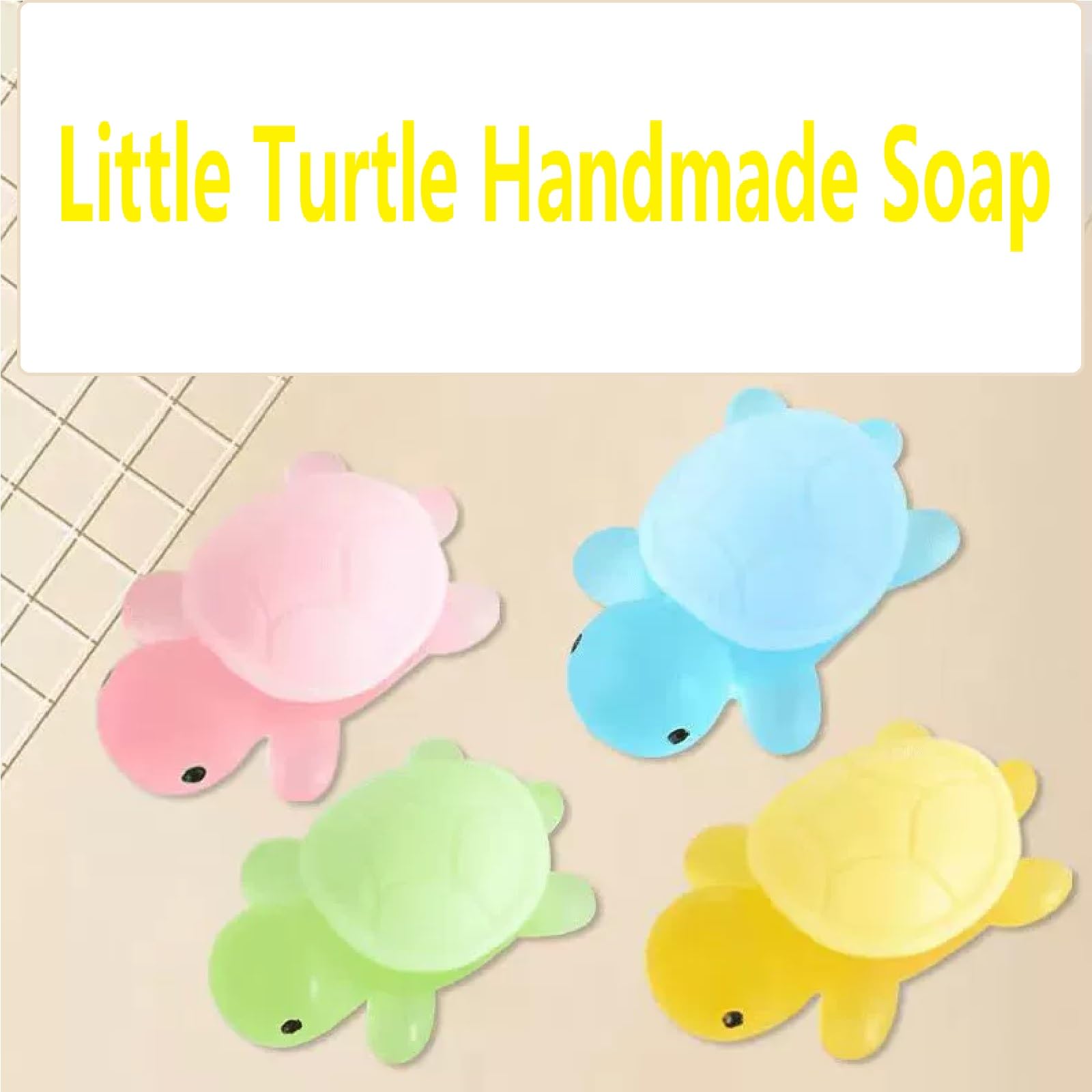 Little Turtle Handmade Essential Oil Soap Set - Natural Handcrafted Soap with Essential Oils, 8-Piece Gift Box (Lavender, Eucalyptus, Tea Tree) for Relaxation, Skin Care & Bathroom Decor